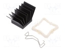 Heatsink: extruded; grilled; black; L: 21mm; W: 21mm; H: 19.5mm