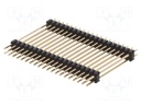 Pin header; pin strips; male; PIN: 40; double deck; straight; THT