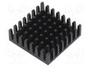 Heatsink: extruded; grilled; BGA; black; L: 27.9mm; W: 27.9mm