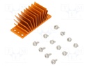 Heatsink: extruded; grilled; golden; L: 23mm; W: 58mm; H: 22.9mm