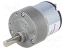 Motor: DC; with gearbox; 3÷12VDC; 500mA; Shaft: D spring; 40rpm