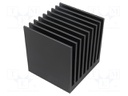 Heatsink: extruded; grilled; black; L: 75mm; W: 80mm; H: 80mm; 2.3K/W