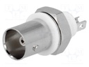 Socket; BNC; female; insulated; straight; 75Ω; soldering; polyester