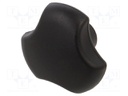 Knob; Dia: 50mm; M10; 17mm; technopolymer (PA); black