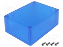 Enclosure: multipurpose; X: 82mm; Y: 110mm; Z: 44mm; 1591; ABS; blue