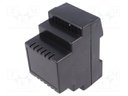 Enclosure: for DIN rail mounting; Y: 53mm; X: 91mm; Z: 70mm; ABS