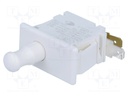 Switch: door; Pos: 2; SPDT; 10A/250VAC; white; Cutout: 28.58x13.97mm