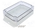 Enclosure: multipurpose; X: 120mm; Y: 180mm; Z: 60mm; ZP; light grey