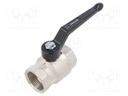 Mechanical ball valve; Temp: -15÷90°C; Mat: nickel plated brass