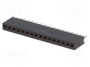 Socket; pin strips; female; PIN: 16; straight; 1.27mm; THT; 1x16