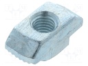 Nut; for profiles; Width of the groove: 8mm; steel; zinc; H: 3mm