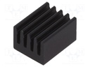 Heatsink: extruded; black; L: 10mm; W: 8mm; H: 6mm; 71K/W; aluminium