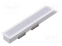 Profiles for LED modules; white; recessed; white; L: 1m; aluminium