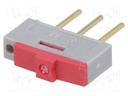 Switch: slide; Pos: 2; SPDT; 0.5A/12VDC; ON-ON; -40÷85°C