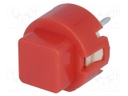Switch: keypad; Pos: 2; SPST-NO; 0.01A/32VDC; red; Mounting: THT