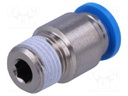 Push-in fitting; straight; Input thread: R 1/8" external; 6mm