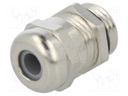 Cable gland; PG9; IP68; Mat: brass; Body plating: nickel