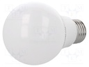 LED lamp; warm white; E27; 230VAC; 470lm; 5.5W; 200°; 2700K