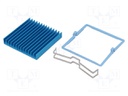 Heatsink: extruded; grilled; blue; L: 45mm; W: 45mm; H: 7.5mm; 8.4°C/W