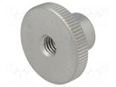 Knob; Dia: 20mm; M5; H: 11.5mm; stainless steel; Features: knurled