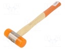 Hammer; 310mm; 365g; 35mm; round; plastic; wood