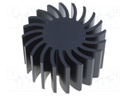 Heatsink; LED; Ø: 70mm; H: 37.5mm; Colour: black