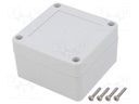 Enclosure: multipurpose; X: 75mm; Y: 75mm; Z: 45mm; ZP; ABS; gasket