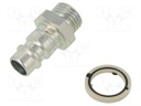 Connector plug; G 1/4"; outside; -0.95÷10bar; 20g