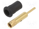 Socket; 4mm banana; 25A; 30VAC; 60VDC; black; gold-plated; on panel