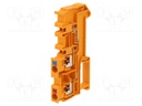 Splice terminal: rail; 0.2÷4mm2; ways: 2; terminals: 2; orange; TS35