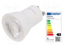 LED lamp; warm white; GU10; 230VAC; 240lm; 3.5W; 36°; 2700K