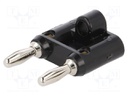 Adapter; 4mm banana; banana 4mm socket x2,banana 4mm plug x2