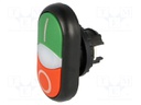 Switch: double; Stabl.pos: 1; 22mm; Colour: red/green