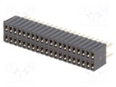 Socket; pin strips; female; PIN: 40; straight; 1.27mm; THT; 2x20