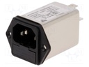 Connector: AC supply; socket; male; 6A; 250VAC; IEC 60320; -25÷85°C