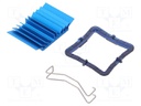 Heatsink: extruded; grilled; blue; L: 31mm; W: 31mm; H: 7.5mm; 6.9°C/W