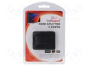 Splitter; HDCP,HDMI 1.4; Colour: black; Input: HDMI socket