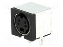 Socket; DIN mini; female; PIN: 4; shielded; THT