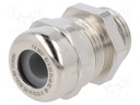 Cable gland; M16; IP68; Mat: brass; Body plating: nickel