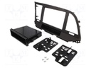 Radio mounting frame; Hyundai; 1 DIN; matt black