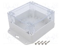 Enclosure: multipurpose; X: 105mm; Y: 105mm; Z: 60mm; ZP; ABS; gasket