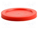 Top cartridge cap; Colour: red; push-in; Mat: polyetylene