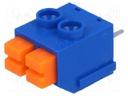 PCB terminal block; angled 90°; 5mm; ways: 2; on PCBs; 22AWG÷16AWG