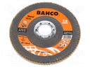 Flap grinding wheels; Ø: 115mm; Øhole: 22.23mm; Granularity: 120