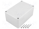 Enclosure: multipurpose; X: 78mm; Y: 118mm; Z: 54mm; ABS; grey; gasket