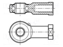 Ball joint; 25mm; M24; 2; left hand thread,inside; steel; DURBAL