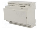 Enclosure: for DIN rail mounting; Y: 90.2mm; X: 106.25mm; Z: 57.5mm