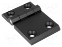 Hinge; Width: 90mm; zinc and aluminium alloy; black; H: 60mm