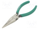 Pliers; half-rounded nose; 142mm