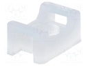 Screw mounted clamp; polyamide; natural; B: 3mm; H: 7mm; L: 15mm